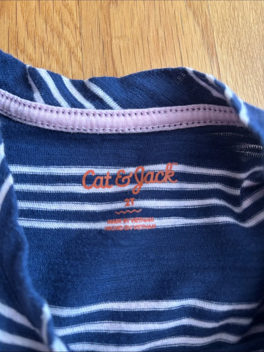 2T Cat & Jack Blue and Pink Striped Dress